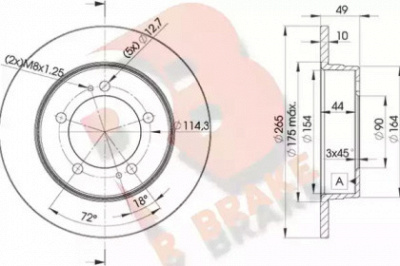 R BRAKE 78rbd29284 -  Тормозной диск